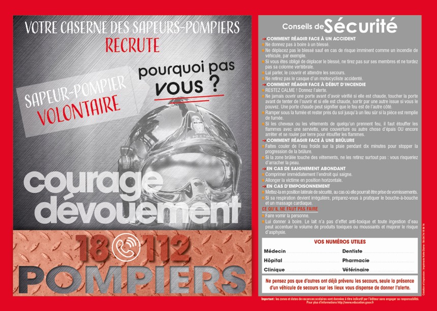 Roll'up et affiches sapeurs-pompiers grand format