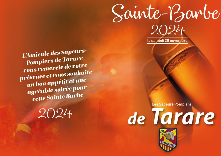 Menu et invitation Sainte-Barbe personnalisés