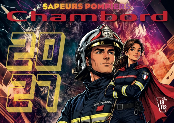 Calendrier de sapeurs-pompiers — thème Chambord